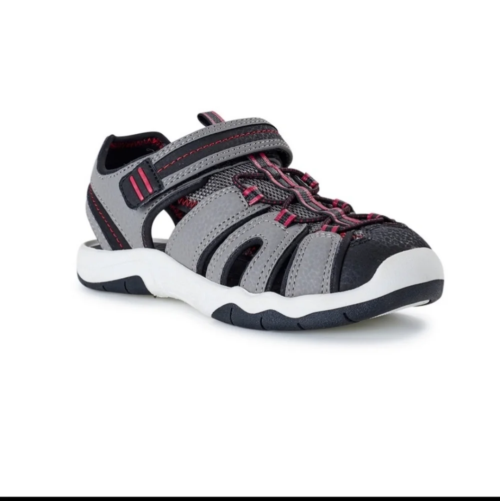 Wonder Nation Boys Closed Toe Sandals Grey Black